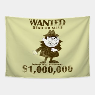 Boris Badenov Wanted - Rocky and Bullwinkle Tapestry