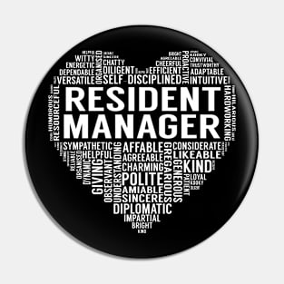 Resident Manager Heart Pin