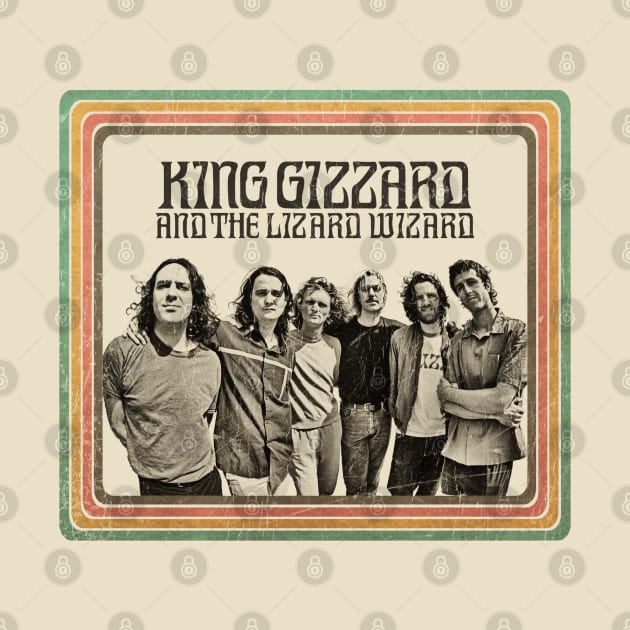 Retro Vintage King Gizzard And The Lizard Wizard by LEMESGAKPROVE