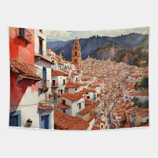 Taxco de Alarcon Guerrero Mexico Vintage Tourism Travel Tapestry