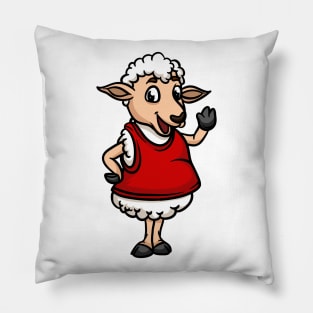 Cute Anthropomorphic Human-like Cartoon Character Sheep in Clothes Pillow