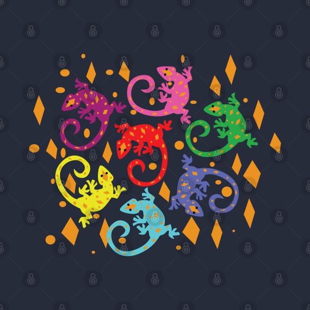 Colorful Lizards by SakuraDragon