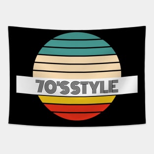 Retro 70’s Style Fashion and Decor (BLACK TEXT) Tapestry