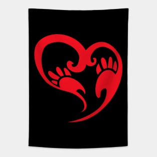 Red Heart Silhouette Tapestry