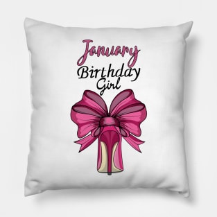 January Birthday Girl Pillow