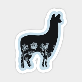 Floral Llama Magnet