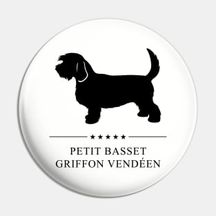 Petit Basset Griffon Vendeen Black Silhouette Pin