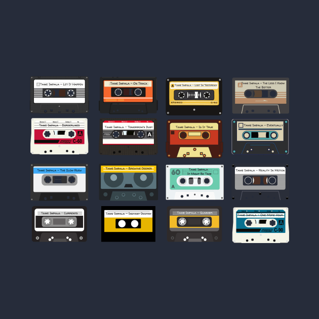 Cassette Tapes With Best Music - Music Themed Art - Music Art - Music Lover Gift by waltzart