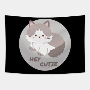 Hey Cutie Kitty Cat Tapestry