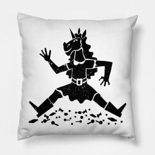 Halloween Candy Unicorn Girl Pillow