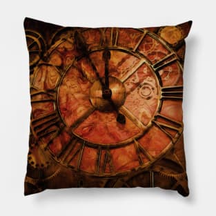 The Timepiece - Steampunk Clock Pillow