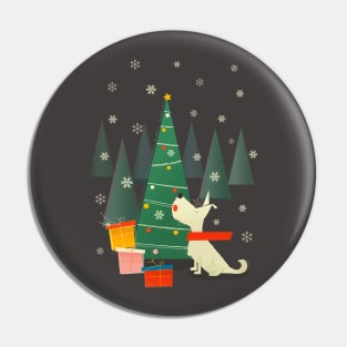 Festive cute dog Pin