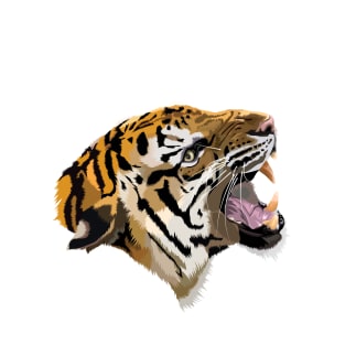 Tiger Head-Vector design T-Shirt