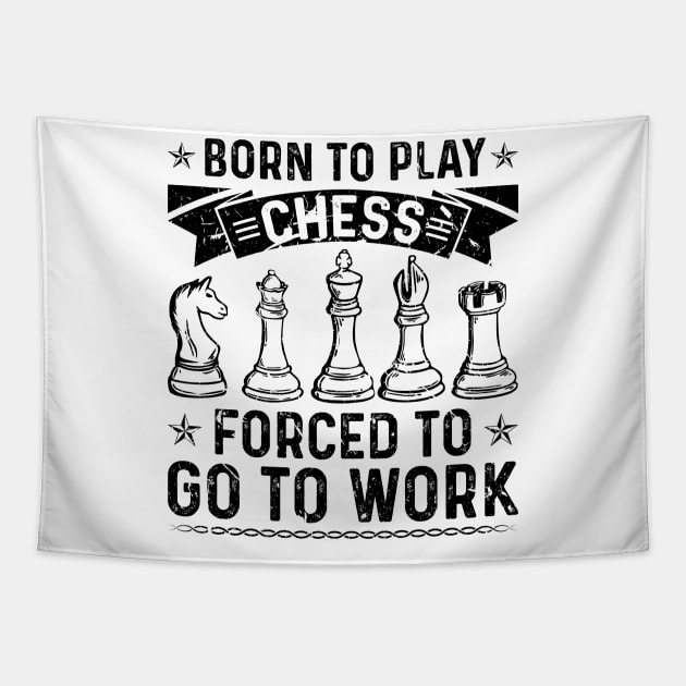 Chess Pieces Design for Chess Player Tapestry by Humbas Fun Shirts