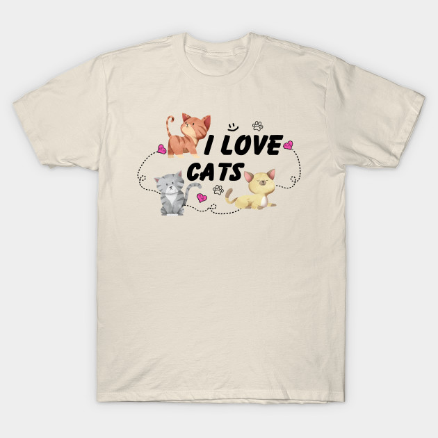 I Love Cats T Shirt Gift Cat Lover Cute Cat Lover T Shirt