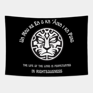 Logo Version: The life of the land is perpetuated in righteousness Tapestry