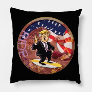Trump Ride The Wave Pillow