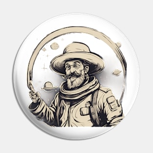 Inspector Spacetime Humorous Space Travels Pin