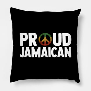 Rasta, Proud Jamaican, Jamaica, Peace Rastafarian Pillow