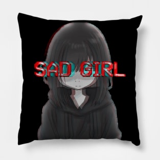 anime sad girl Pillow