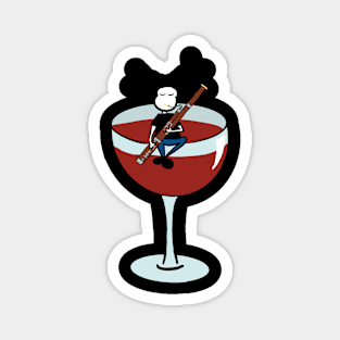 Bassoon wine life Magnet