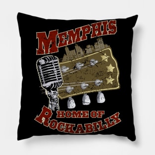 Memphis Home of Rockabilly Pillow