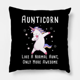 Aunticorn Like A Normal Aunt, Only More Awesome T-shirt For Aunti Unicorn Pillow