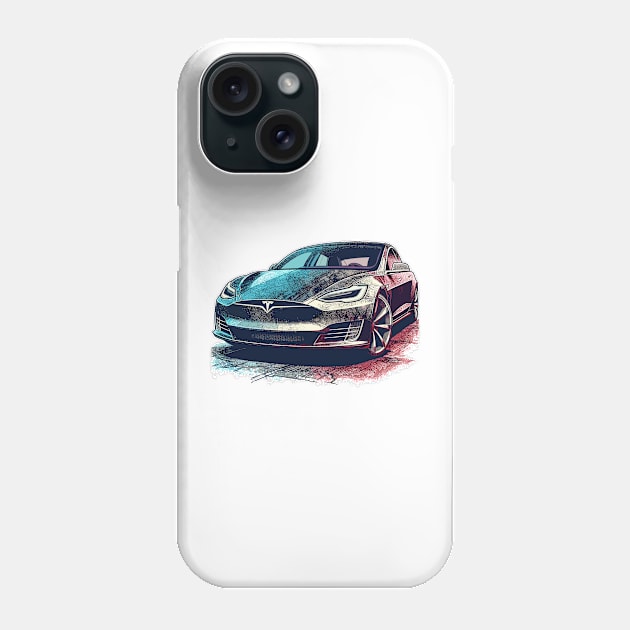 Tesla Model S Phone Case by Vehicles-Art