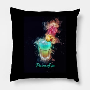 Paradise Cooler Cocktail Drink Happy Hour Party Pillow