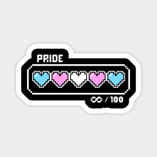 Transgender Pride Videogame Life Bar Hearts Magnet