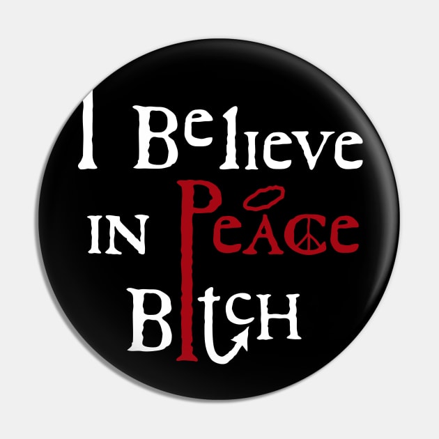 Good Omens Believe in Peace Pin by designedbygeeks