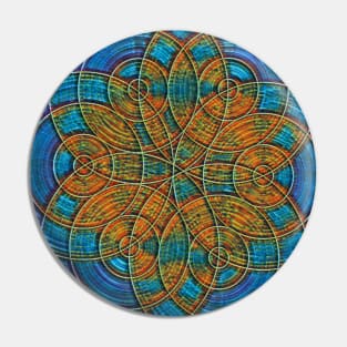 Flower Of Life Rust Pin