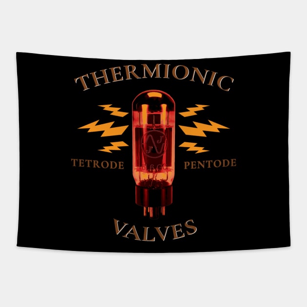 Analog Thermionic Valve Tube Tapestry by Analog Designs