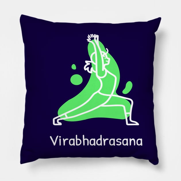 Virabhadrasana Pillow by No borders