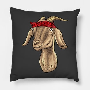 Goat With Bandana Pillow