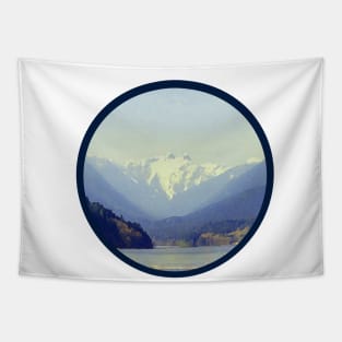 Majestic Snow Capped Mountains  Vancouver, Bristish Columbia, Pacific West Coast Tapestry