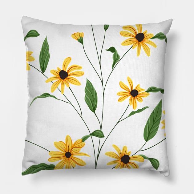 Floral on frames Pillow by Orange-C