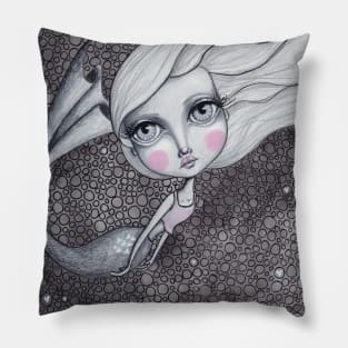 Doodle Mermaid Cutie 2 of 4 Pillow