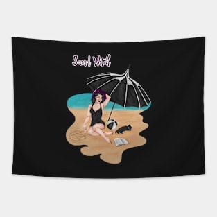 Sand Witch - Witches and Beaches Tapestry