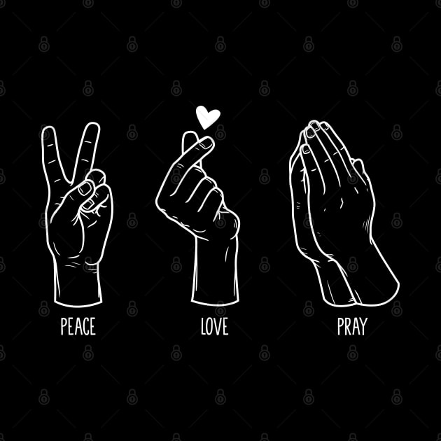 Peace Love Pray Dark Edition by Tee Tow Argh 