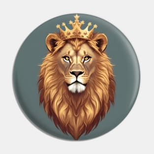 Regal Lion with Crown no.4 Pin
