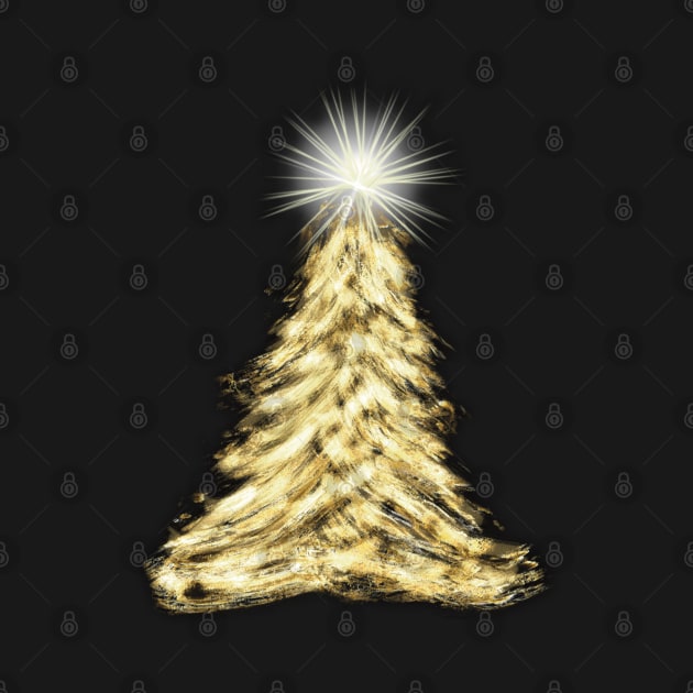 Gold ChristmasTree by designs-by-ann