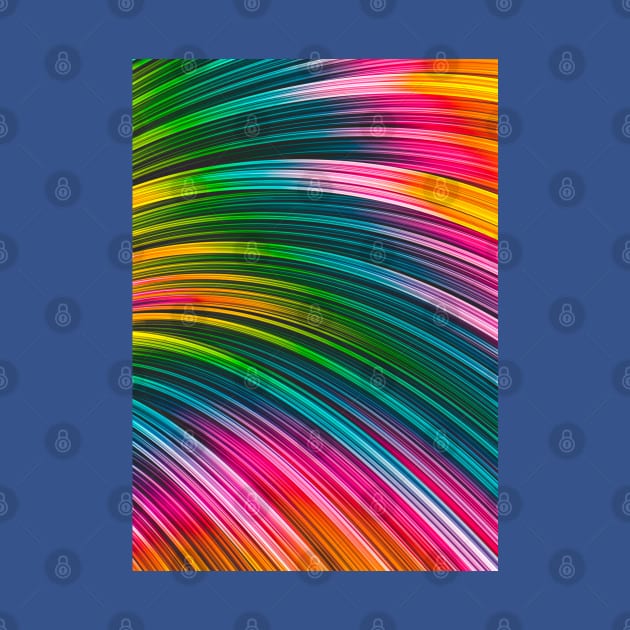Color Prism Burst Wave. Rainbow Abstract Art Strands by love-fi
