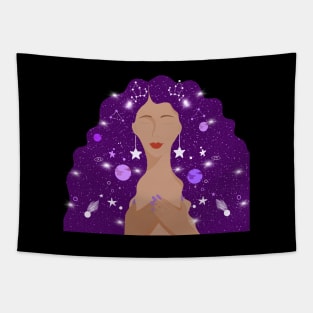 A purple woman in my Universe 2 Tapestry