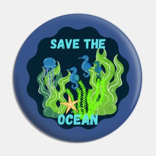 Save the ocean Pin