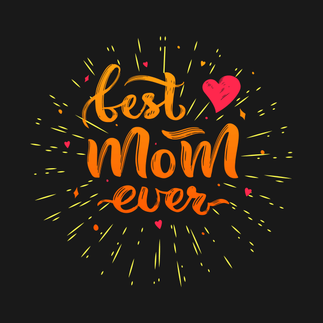 Best mom ever calligraphic quote by linasemenova