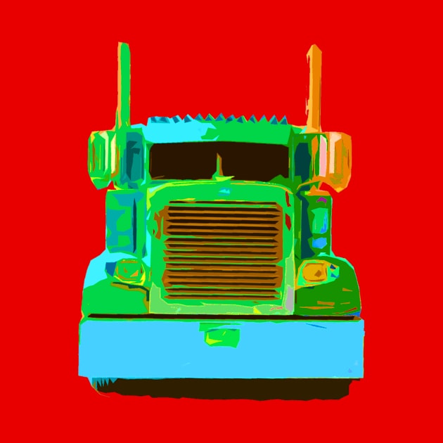 Neon Semi Truck by TruckerJunk