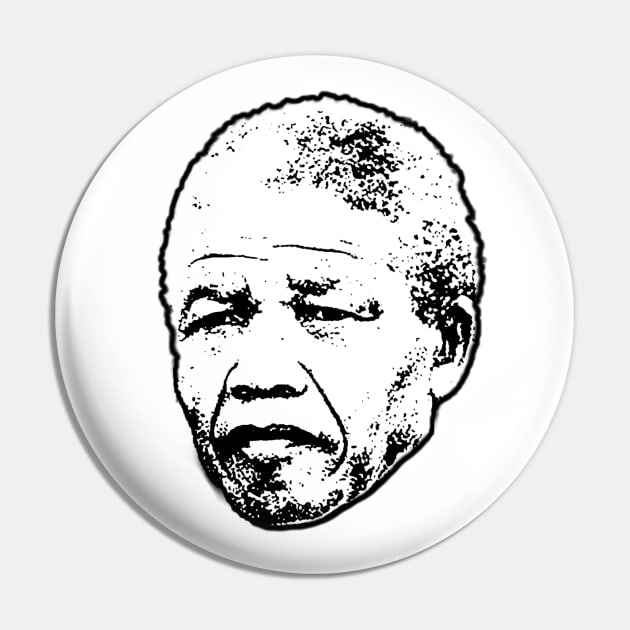 Nelson Mandela head Pin by UrbanLifeApparel