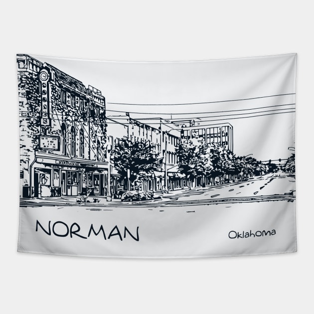 Norman Oklahoma Tapestry by Lakeric