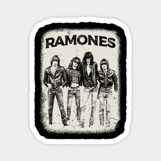 Vintage Distressed Ramones Magnet